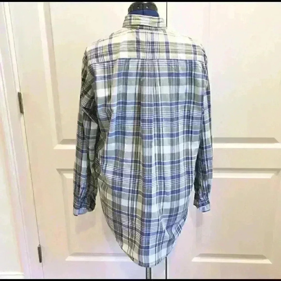 J Crew Button Up Plaid Shirt Size L 100% C… - Picture 2 of 4